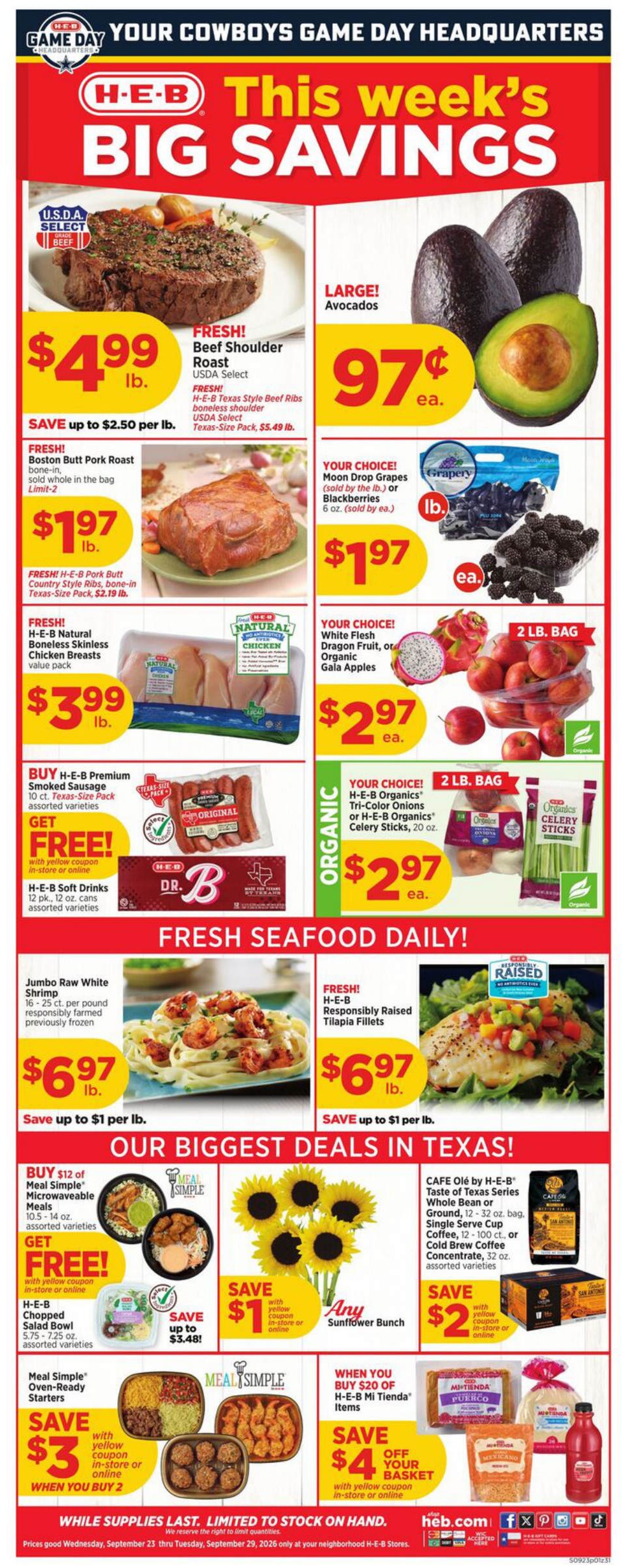 HEB Weekly Ad Page 1