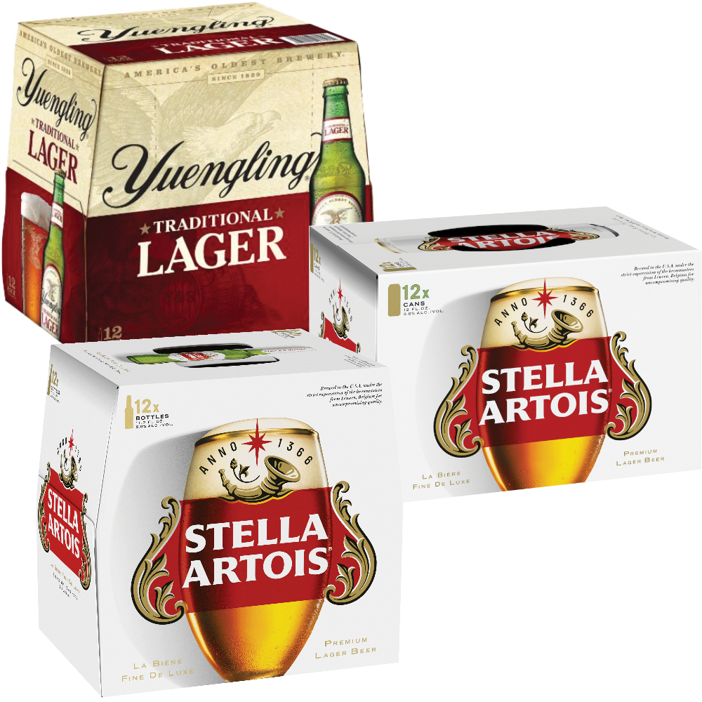 Stella Artois or Yuengling