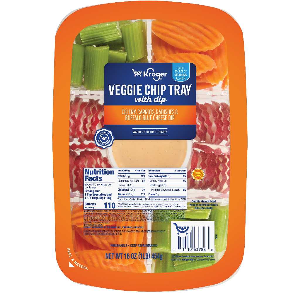 Kroger Veggie Chip Tray with Dip