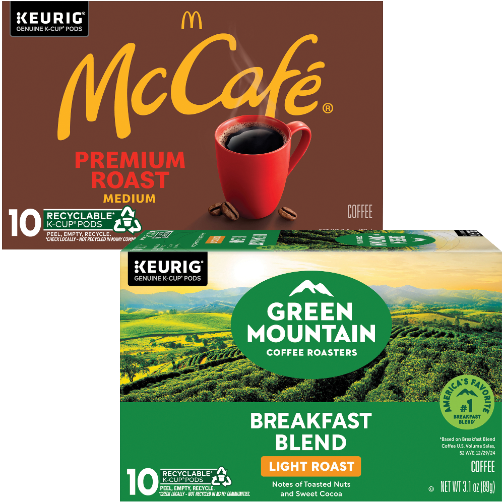 Green Mountain or McCafé K-Cups