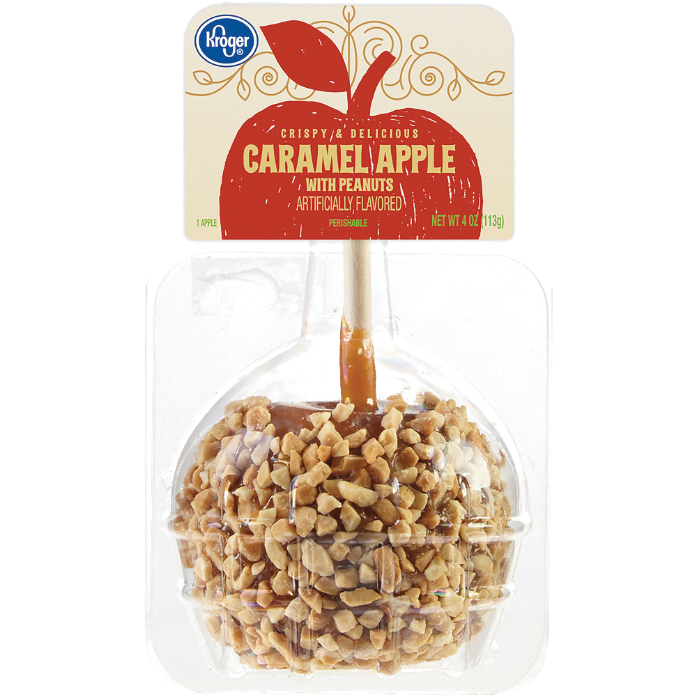 Kroger Caramel Apple with Peanuts