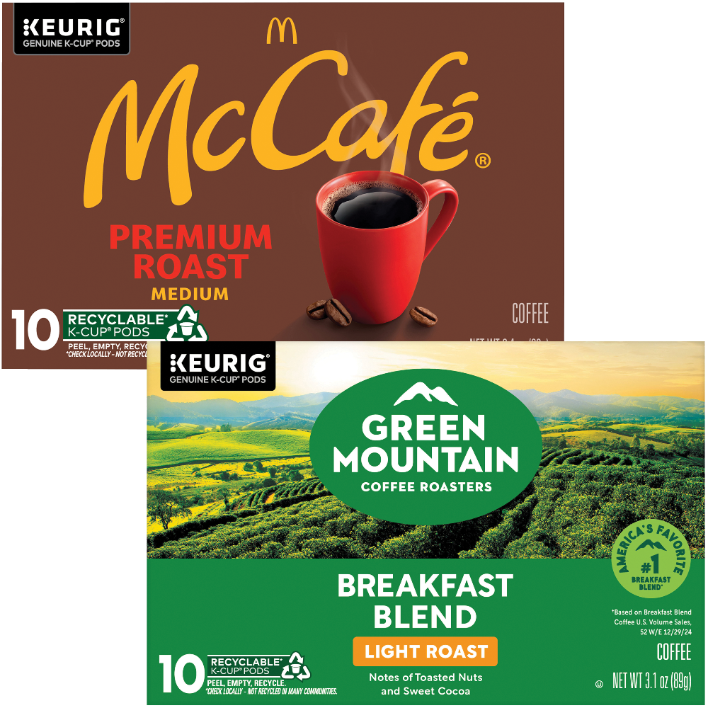 Green Mountain, McCafé or Donut Shop K-Cups