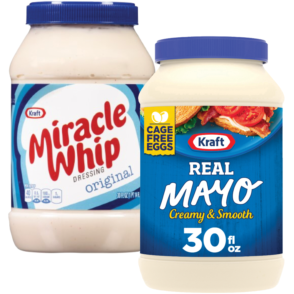 Miracle Whip or Kraft Real Mayonnaise