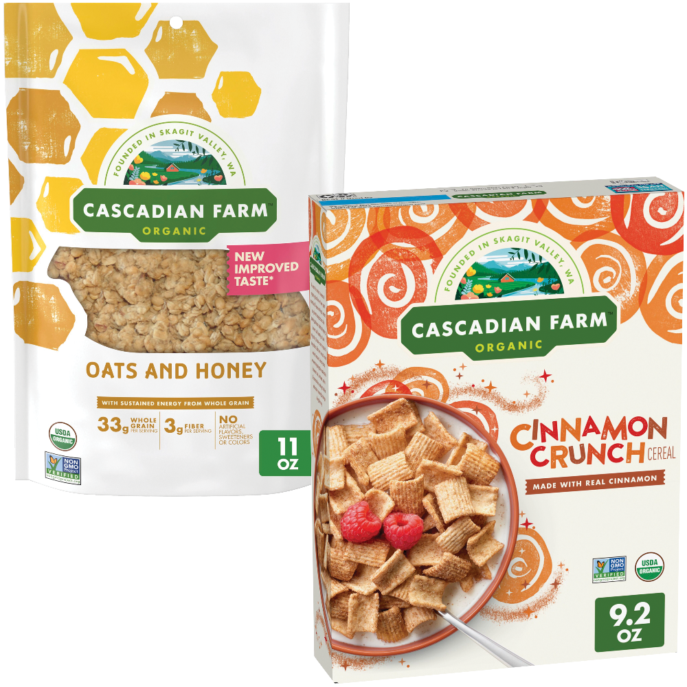 Cascadian Farm Organic Cereal or Granola