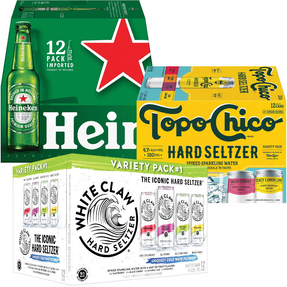 White Claw, Topo Chico or Heineken