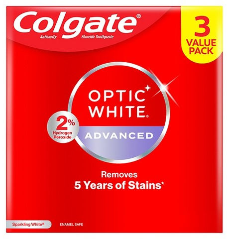 Colgate Optic White Advanced 3-pk. 3.2-oz. toothpaste
