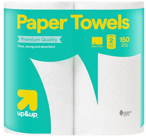 up&up 2-pk. triple-roll paper towels