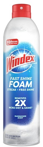 Windex Fast Shine Foam 19-oz. glass cleaner spray