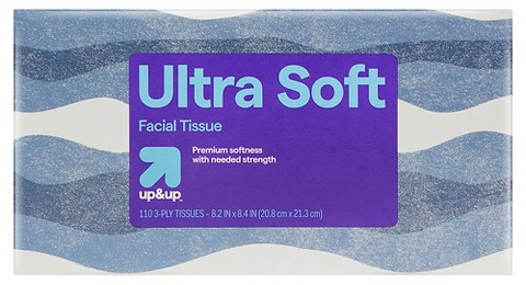 up&up 1-pk. 110-ct. ultra soft facial tissue