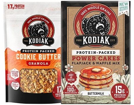 Select Kodiak granola, oatmeal, flapjack & waffle mix