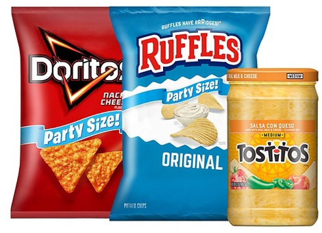 Select Frito-Lay party-size snacks & dips