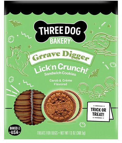 Three Dog Bakery Carob Grrave Digger Lick'n Crunchy treats