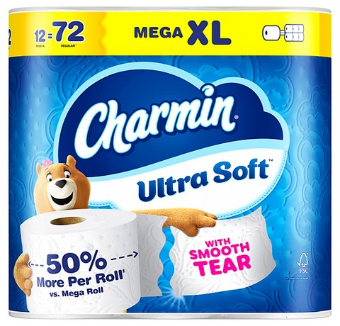 Charmin Ultra Soft 12-pk. mega XL-roll toilet paper