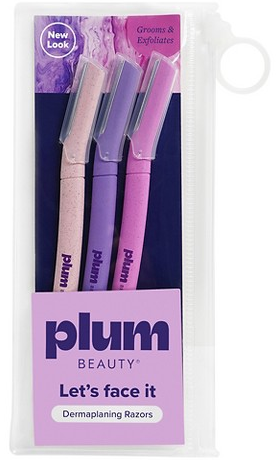 Plum Beauty 3-pk. dermaplaning facial razors