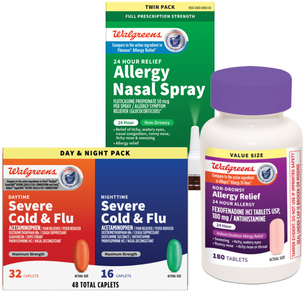 Walgreens Allergy, Cold & Flu Relief or Immune Support