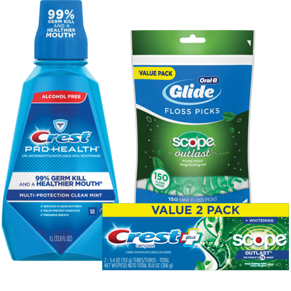 Crest, Oral-B or Burt's Bees Dental Care
