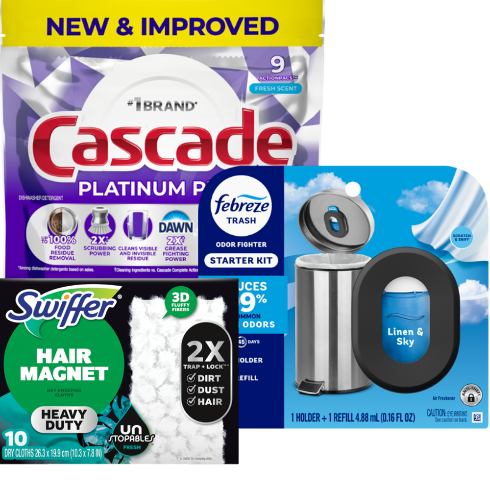 Cascade, Dawn, Febreze, Mr. Clean or Swiffer Household Products