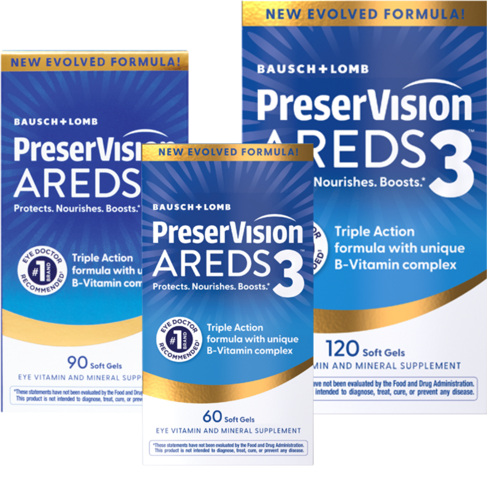 Ocuvite or PreserVision Vitamins and Supplements