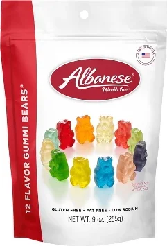 Albanese World's Best 12 Flavor Gummi Bears Candy - 9oz