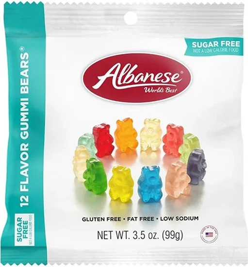 Albanese World's Best Zero Sugar 12 Flavor Gummi Bears, 3.5oz