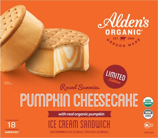 Alden's Organic Pumpkin Cheesecake Sammies