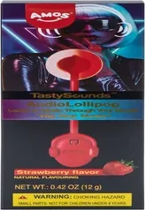 Amos® TastySounds™ Strawberry Flavor Audio Lollipop 0.42oz