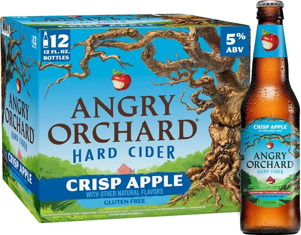 Angry Orchard Hard Cider Crisp Apple, 12 fl. oz. bottle, 12 pk.