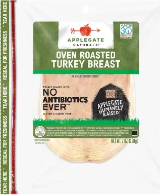 Applegate Natural Sliced Oven Roasted Turkey Breast - 7oz