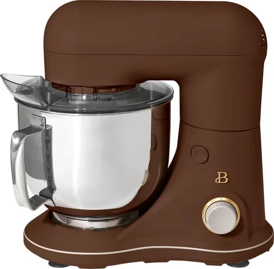 Beautiful 5.3 Qt Stand Mixer, Lightweight & Powerful with Tilt-Head, Chocolate by Drew Barrymore