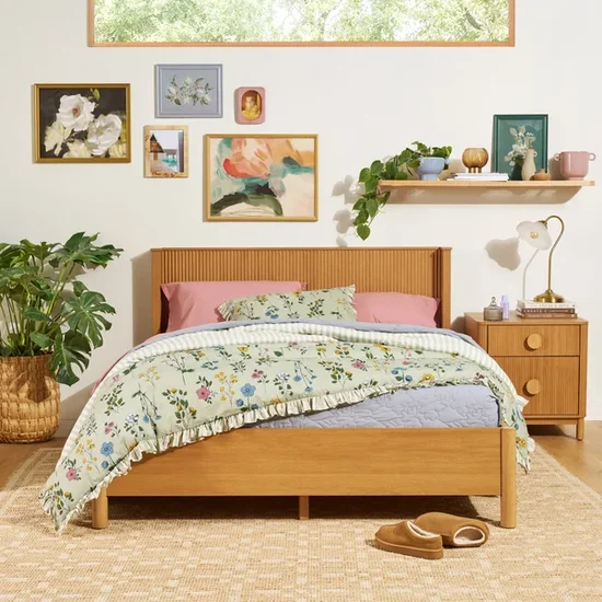 Beautiful Wrap Me Up Fluted Queen Bed by Drew Barrymore