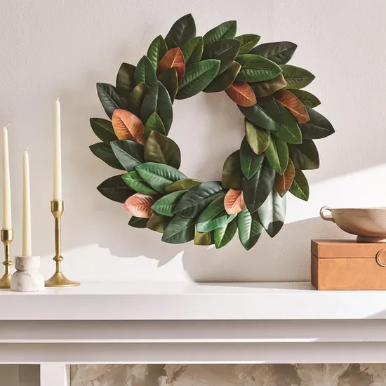 Better Homes & Gardens Artificial Magnolia Leaves Wreath