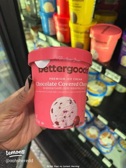 bettergoods Chocolate Covered Cherries Premium Ice Cream, 16 fl oz