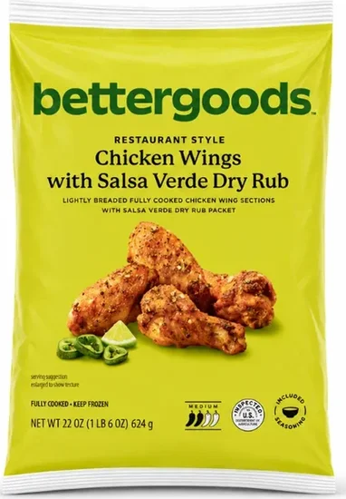 Bettergoods RESTAURANT STYLE Chicken Wings With Salsa Verde Dry Rub