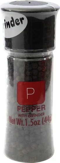Black Peppercorn Grinders, 1.5 oz.
