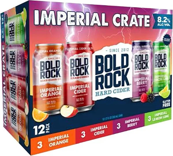 Bold Rock Imperial Crate Hard Cider Variety Pack, 12 fl. oz. bottle, 12 pk.