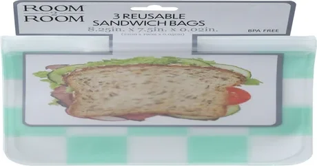 Bpa Free Reusable Sandwich Bags 3-Count