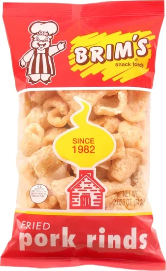 Brim's Fried Original Pork Rinds, 2.625 oz. Bags