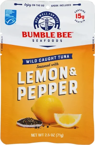 Bumble Bee Lemon and Pepper Seasoned Tuna, 2.5 oz. Pouches