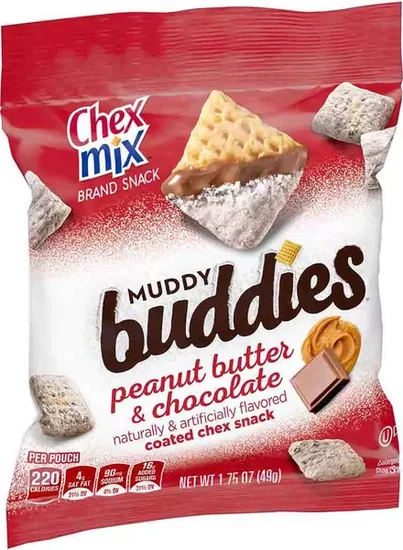 Chex Mix Muddy Buddies Peanut Butter & Chocolate Coated Chex Snack, 1.75 oz