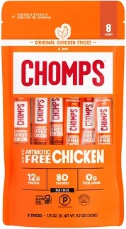 Chomps Snack Sticks Original Chicken Meat Sticks - 9.2oz/8ct