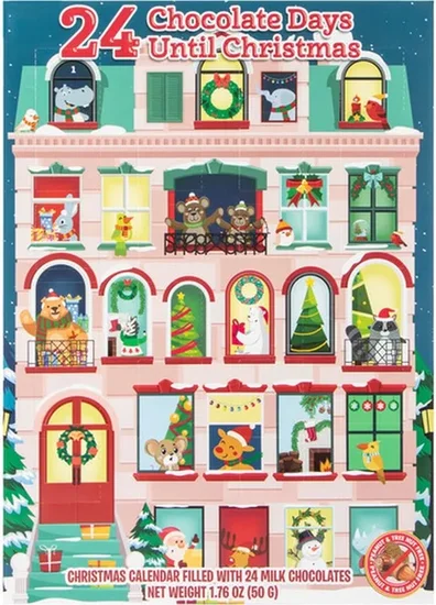 Christmas Calendar Filled With 24 Milk Chocolates 1.76oz