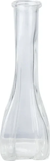 Clear Glass Ribbed Bud Vases, 8.5 in.