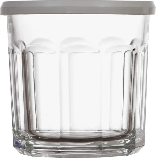 Clear Glass Storage Jars with White Lids, 14 oz.