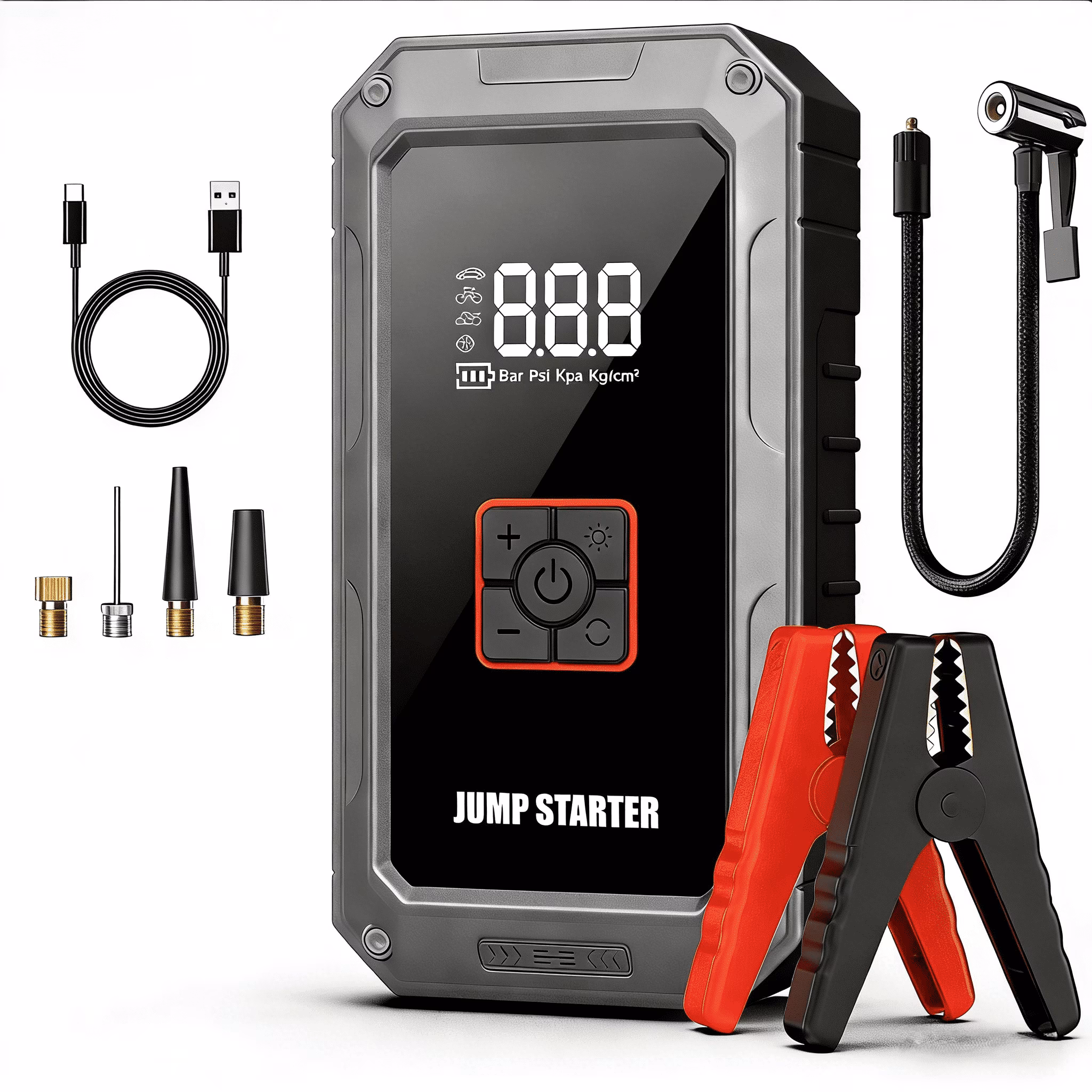 Jump Starter with Air Compressor 4000A 10000mAh 150PSI Portable Car Battery Jump Starter (All Gas/10L Diesel)