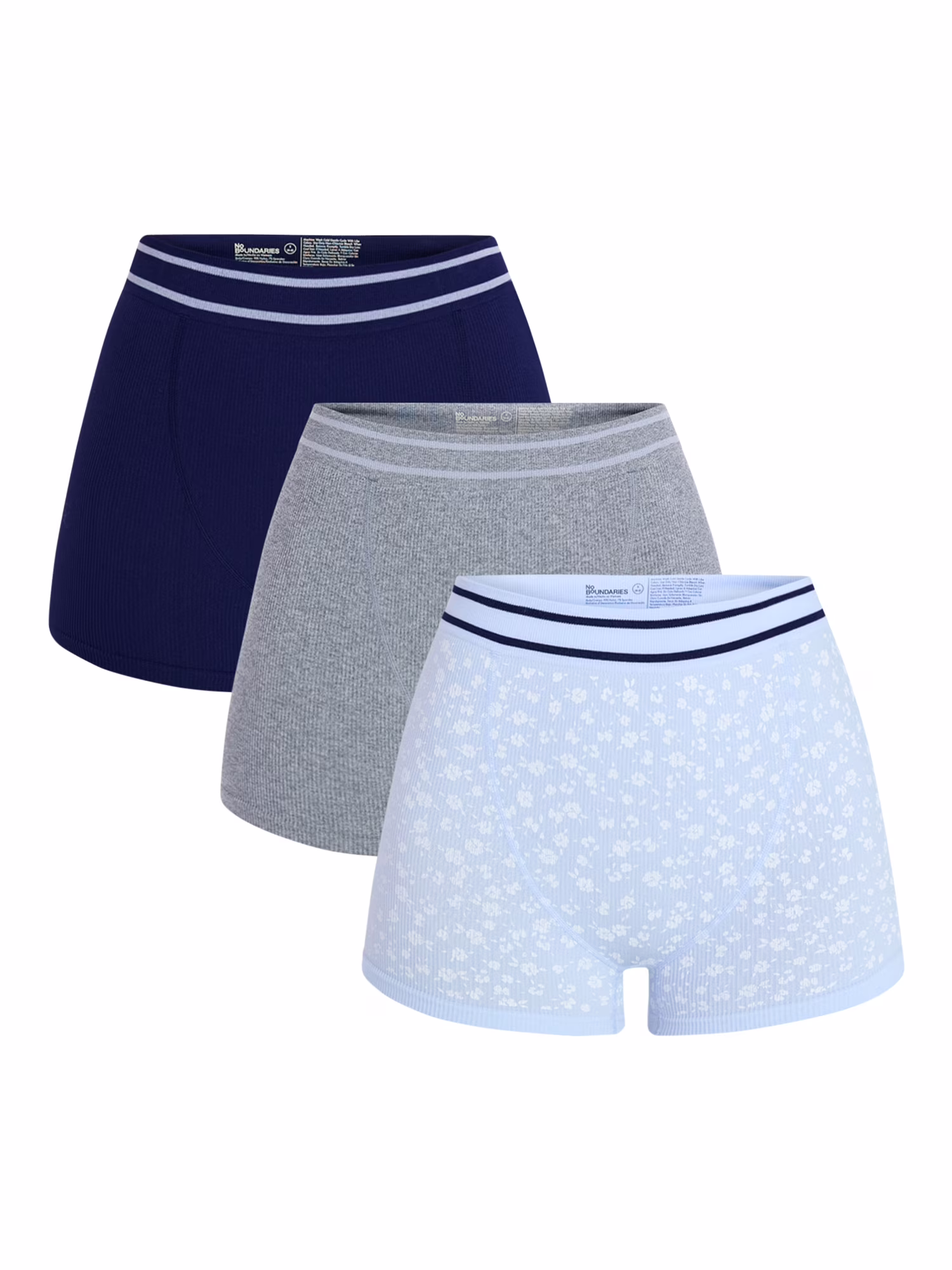 Light Heather Grey, Xenon Blue-Ditsy Floral, Blue Sapphire