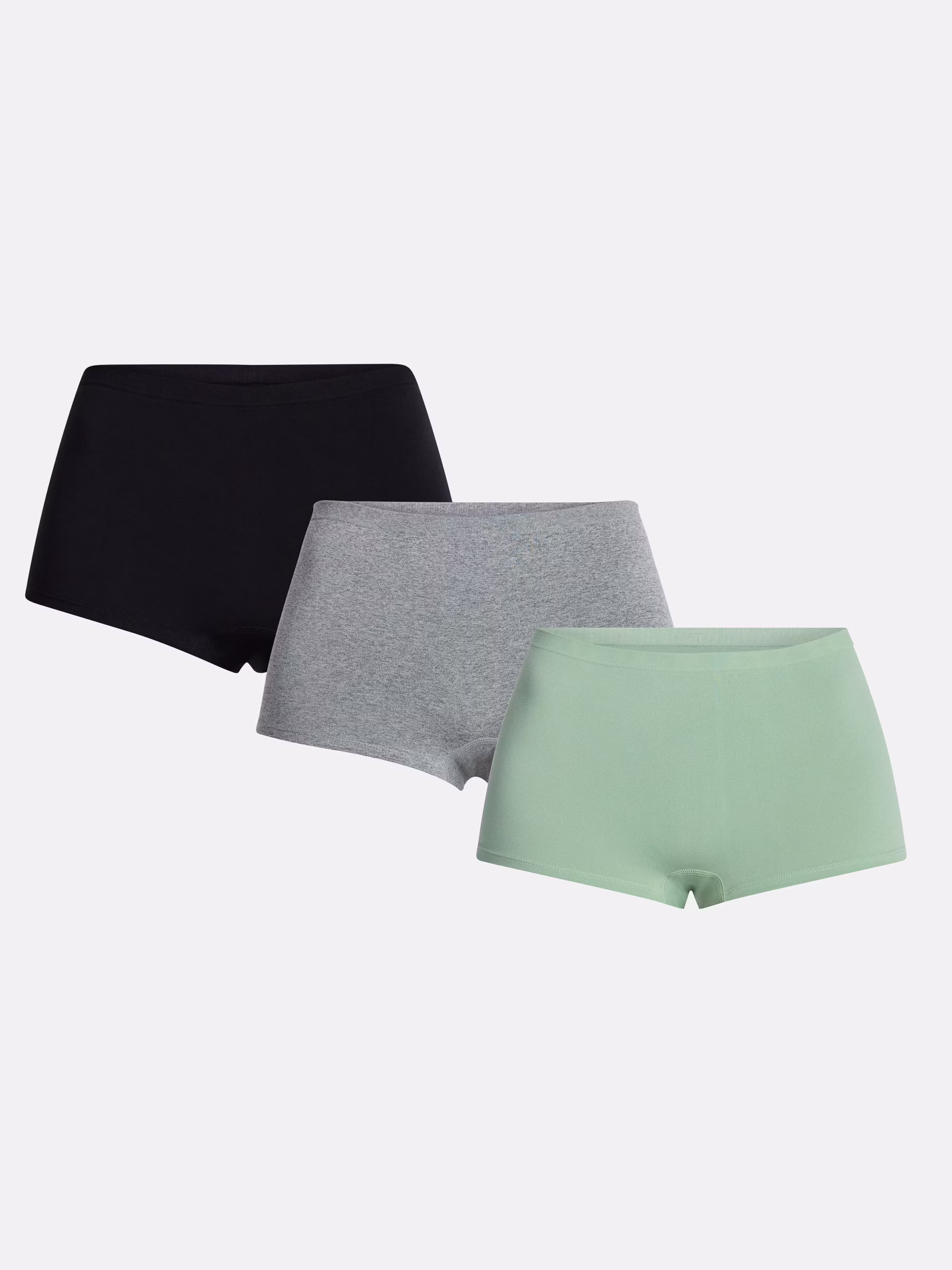 No Boundaries Cotton and Pointelle Boyshort Panties, 3-Pack, Women's XS-XXXL