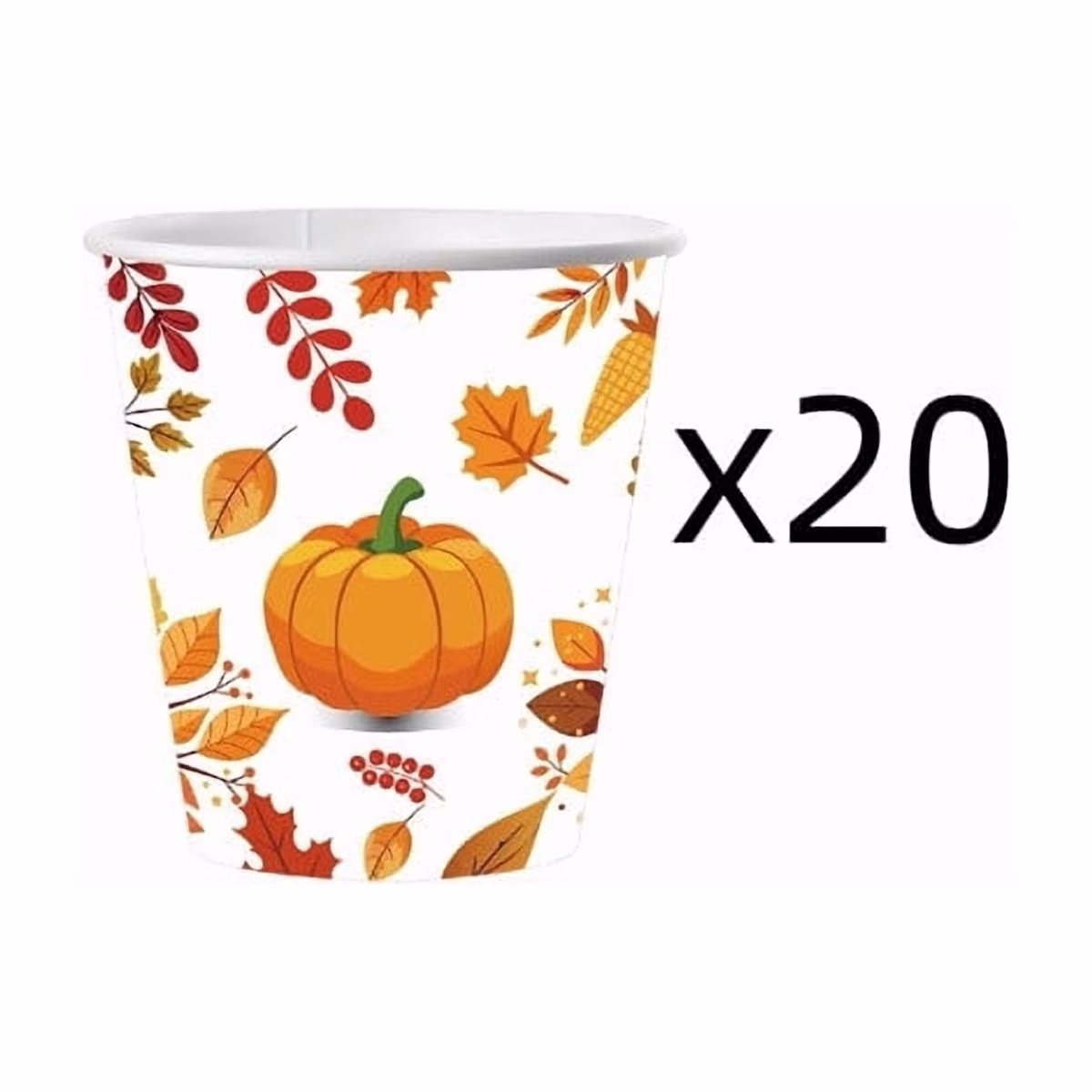 AuroraX Disposable Thanksgiving Paper Plates 9 Inch Compostable Fall Dinner Plates 24 Pcs Eco-Friendly Microwave-Safe Pumpkin Party