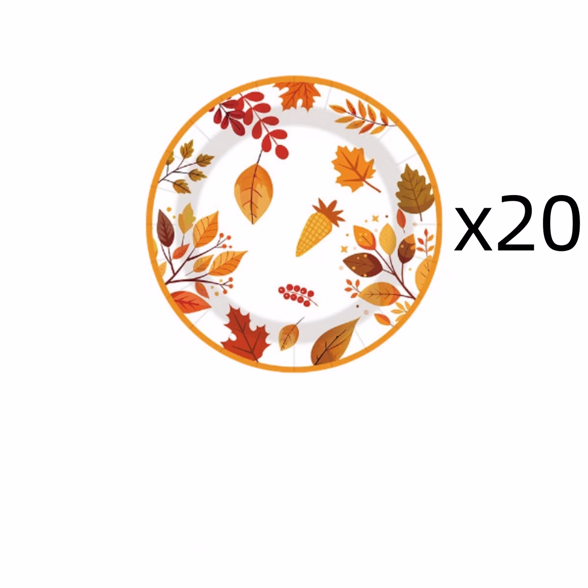 B - Multicolor - Happy Thanksgiving 20 Count