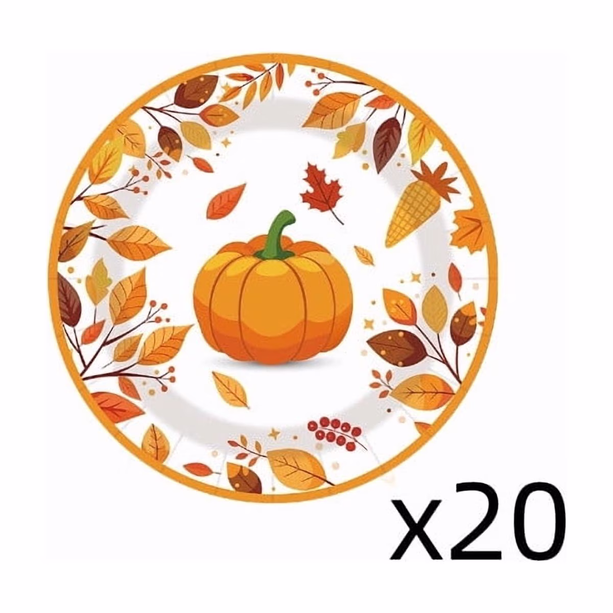 C - Multicolor - Happy Thanksgiving 20 Count