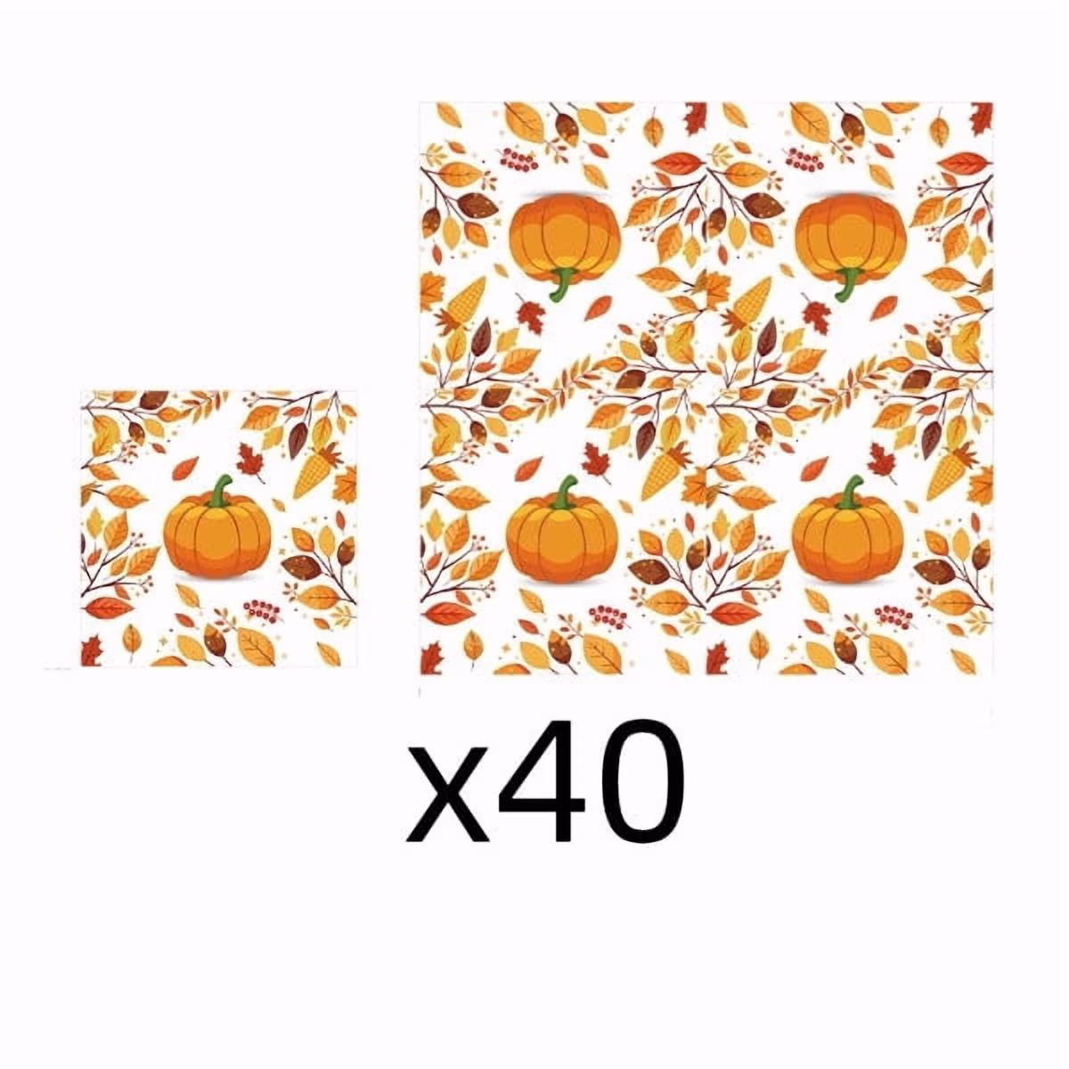D - Multicolor - Happy Thanksgiving 40 Count